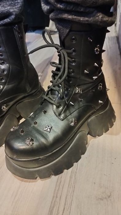 Glany botki damskie styl gotycki i punkowy