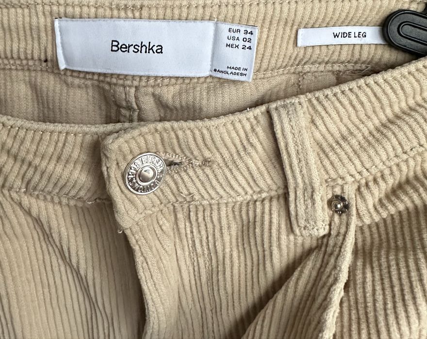 Вельветові штани Bershka Wide Leg
