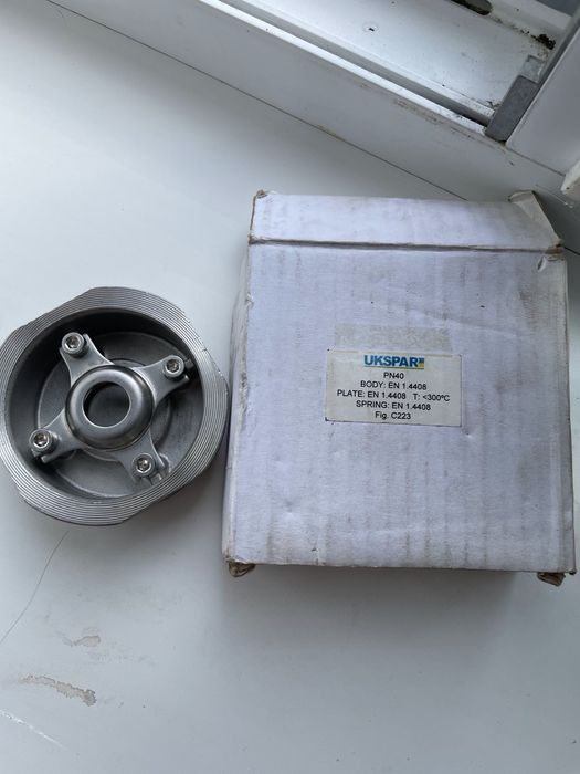 Зворотний клапан підпружинений нержавіючий DN32 PN40