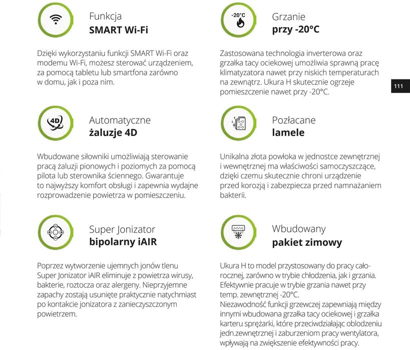 Klimatyzacja M Rotenso Ukura H, 2,6 kW grzanie przy -20, z montażem!