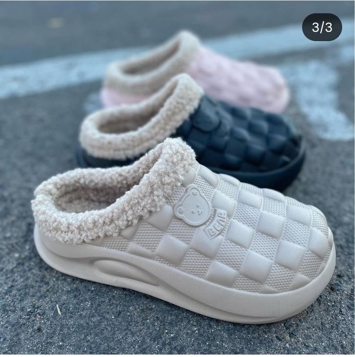 Новинка! Теплі хутряні сабо ЕВА, молодіжні шльопанці 36-41 р (к604)