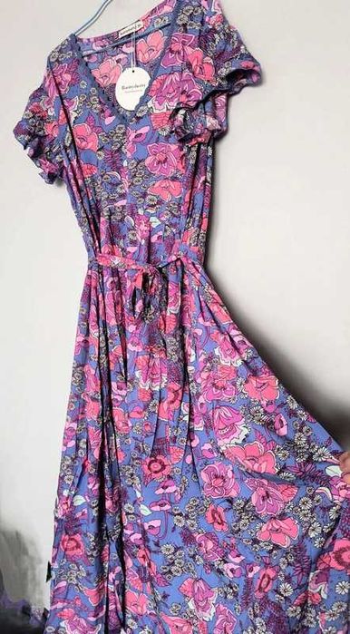 Letnia sukienka w kwiaty 4xl ,długość maxi