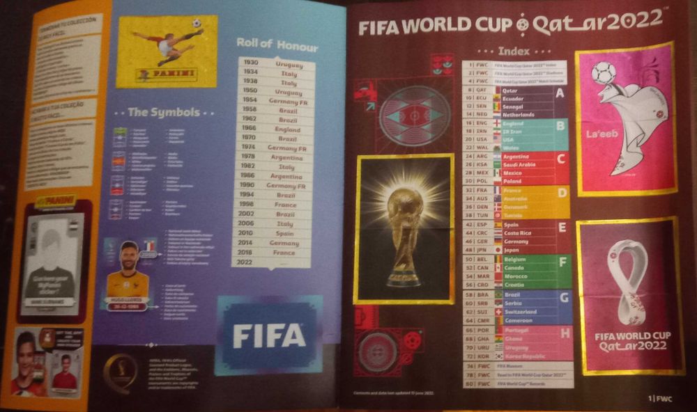 Mundial 2022 - Qatar - Caderneta completa - Panini - - - - - Cromos