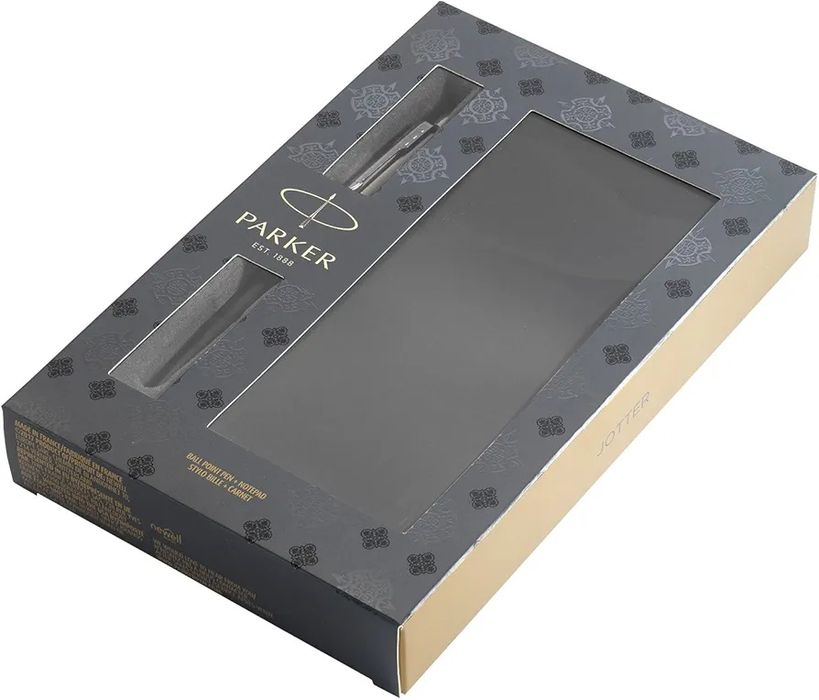 Набір кулькова ручка Parker Jotter Core K63, Satin Black + блокнот