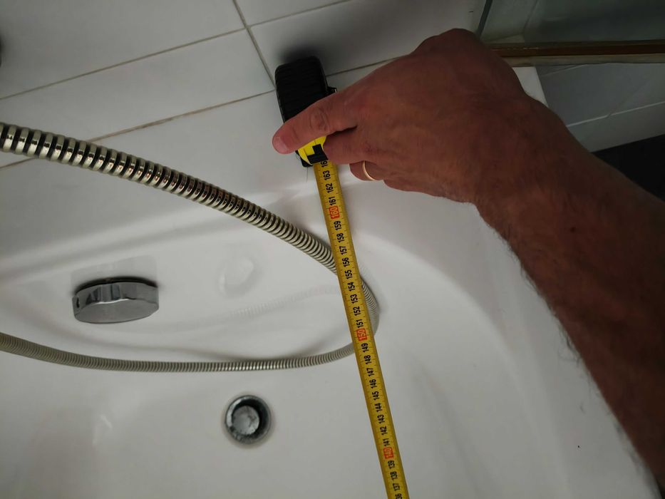 Banheira de encastrar com jacuzzi (torneira, chuveiro e guarda de vidro incluídos)