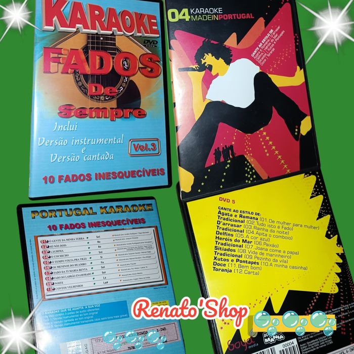 DVDs • Kit Karaoke da Música Portuguesa & Estrangeira. PROMOÇÃO.