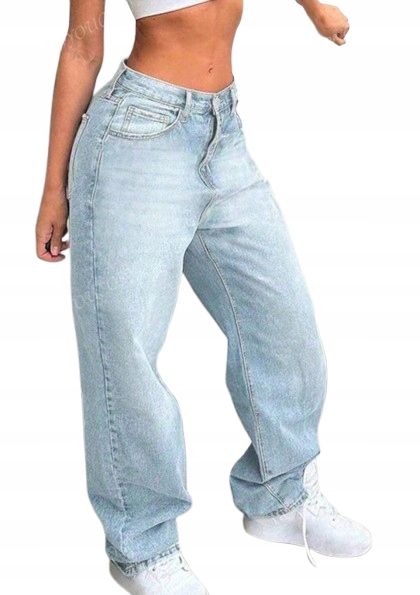 Shein damskie bawełniane spodnie jeansowe komfortowe m 11la