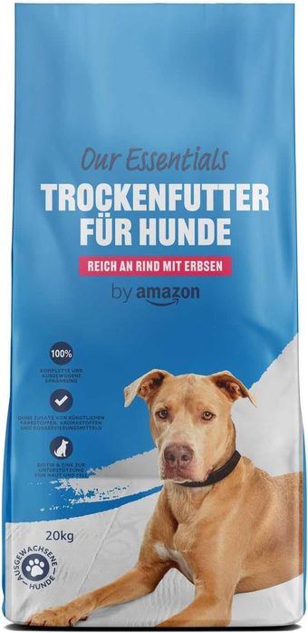 Sucha karma dla dorosłych psów by Amazon – wołowina z groszkiem 19,60 kg