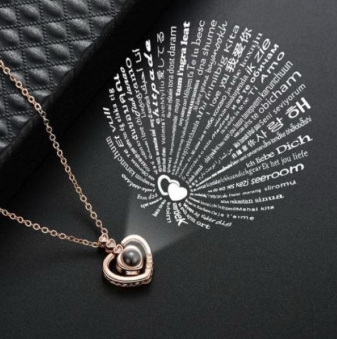 Подарунок дівчині,  кулон я тебе кохаю на 100 мовах
