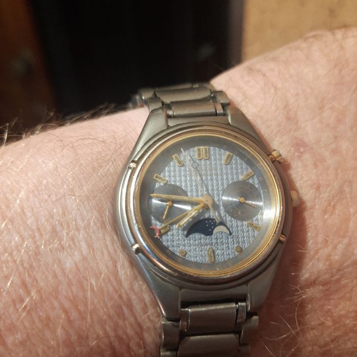 Часы Citizen Chronograph Moonphase Titanium, Saphfire. Циферблат!!!