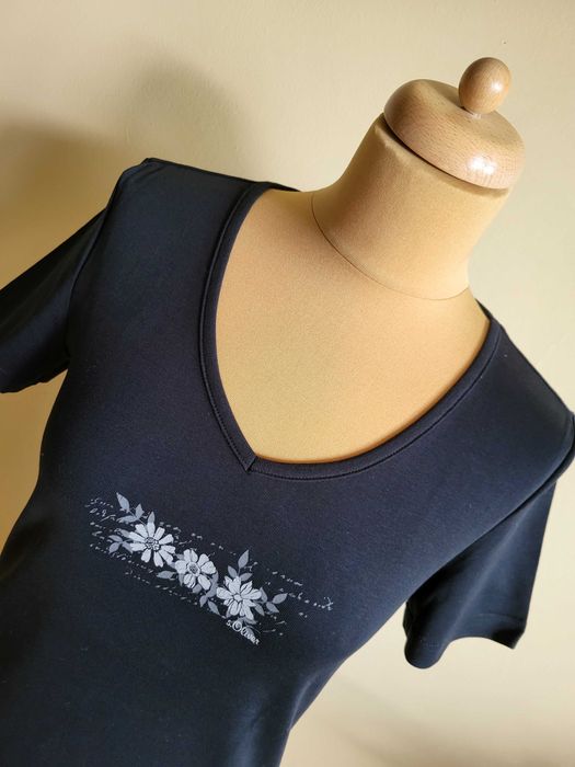 Bluzka typu T-shirt s.Oliver czarna - nowa