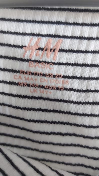 Top podkoszulka na ramiączkach H&M 170 paski