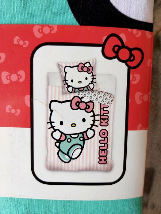 Nowa pościel bawełniana dziecięca 160x200 i 70x80 Hello Kitty