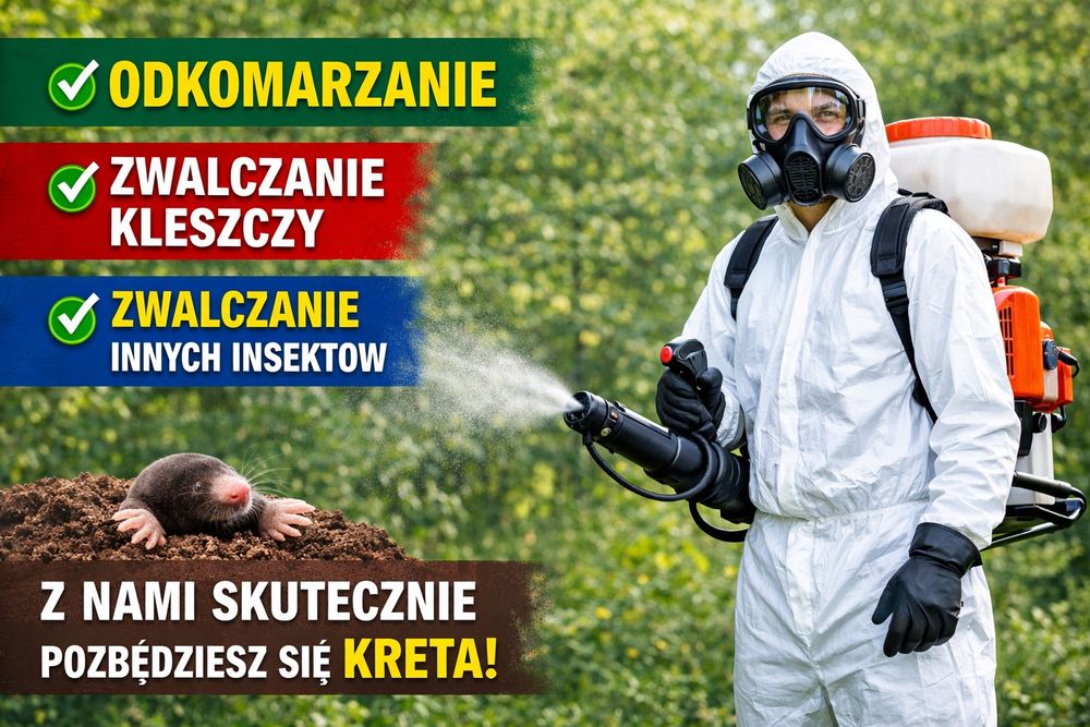 PROFESJONALNE Odkomarzanie kleszcze komary pluskwy karaczany