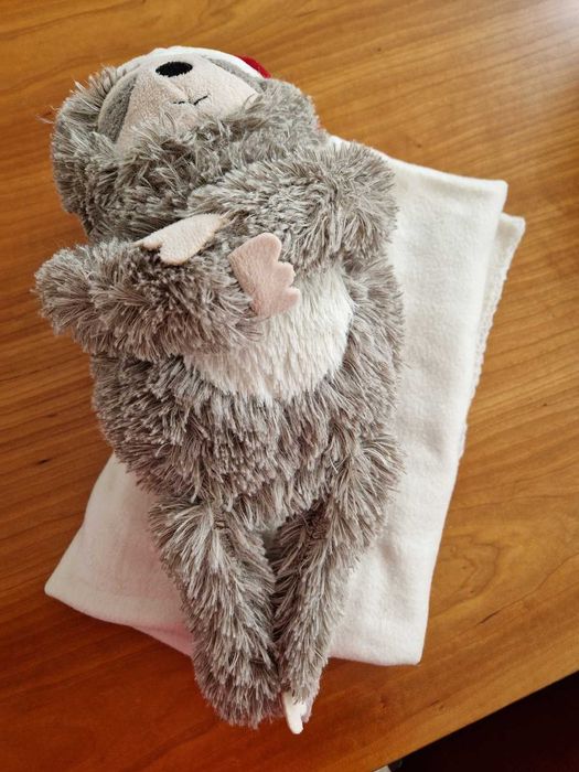 Peluche preguiça + mantinha Polar (120x80cm)
