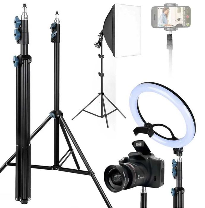 Универсальный усиленный штатив для кольцевой лампы, фотоаппарата 2м