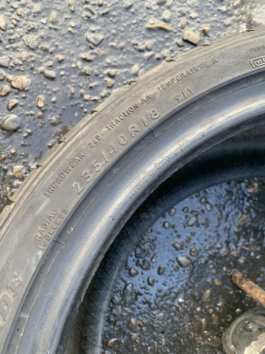 Шини  235/40 R18 пара Dunlop  літо 2024р 6,6мм