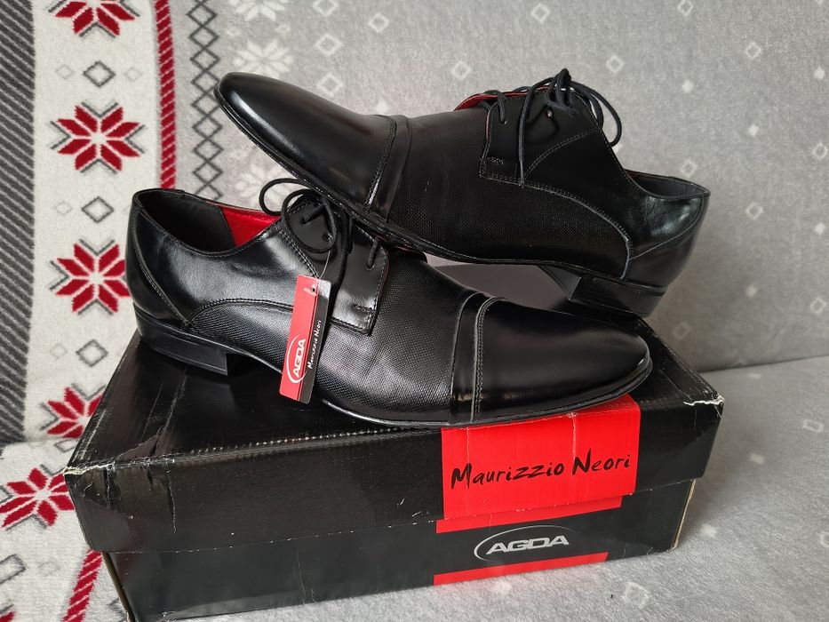 Nowe buty garniturowe ślubne agda skóra