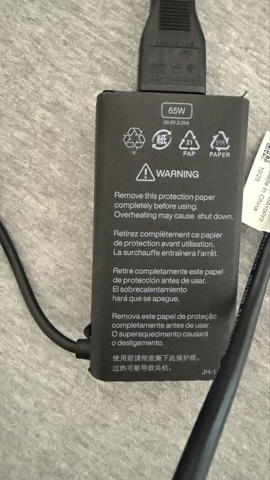 Totalmente novo - Adaptor 65w Lenovo computador USB-C