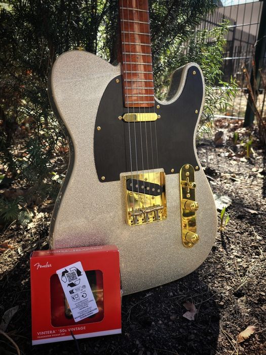 Telecaster Silver Sparkle Gold (Fender Vintera 50s Vintage) Projekt