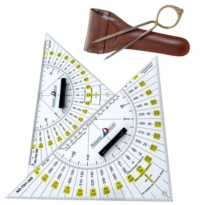 Zestaw nawigacyjny trójkąt nawigacyjny produkt polski i przenośnik