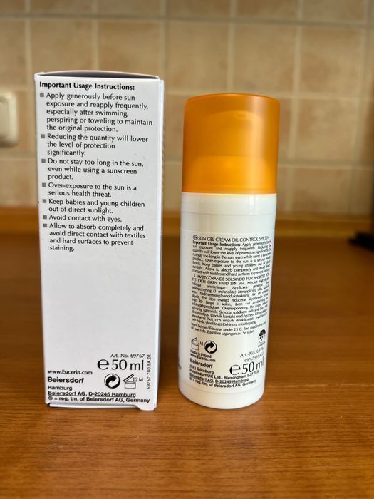 Eucerin OiL Control  (гель-крем з СПФ) SPF 50+