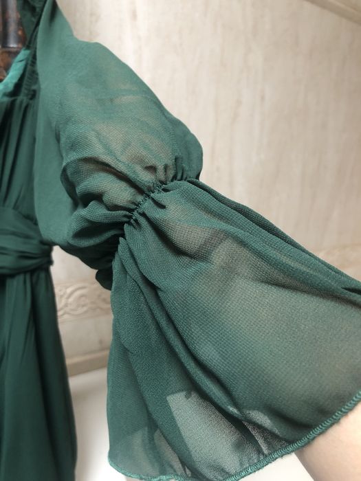 Vestido verde chiffon