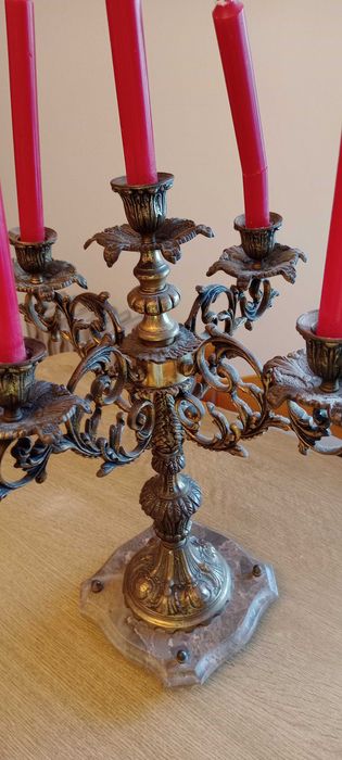 Castiçal 5 lumes bronze