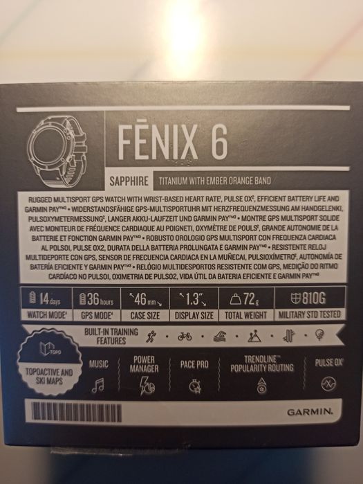 Garmin Fénix 6 Safira