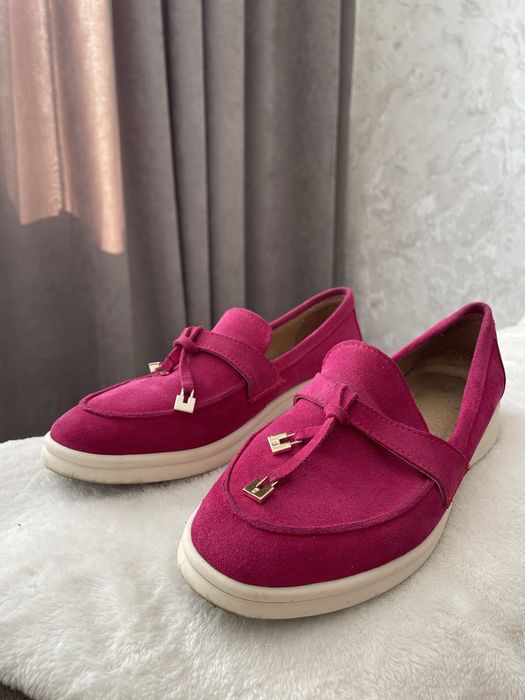 Лофери рожеві, взуття жіноче розмір 37