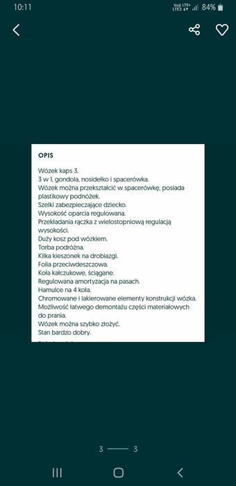 Wózek 3 w 1 głęboki spacerowy i nosidełko  duże koła