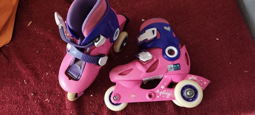 Rolki Oxelo roz 26-28 - pierwsze dla dziewczynki