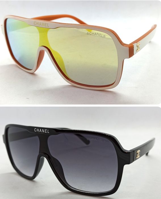 Очки маска женские брендовые черные и желто салатовые зеркальные