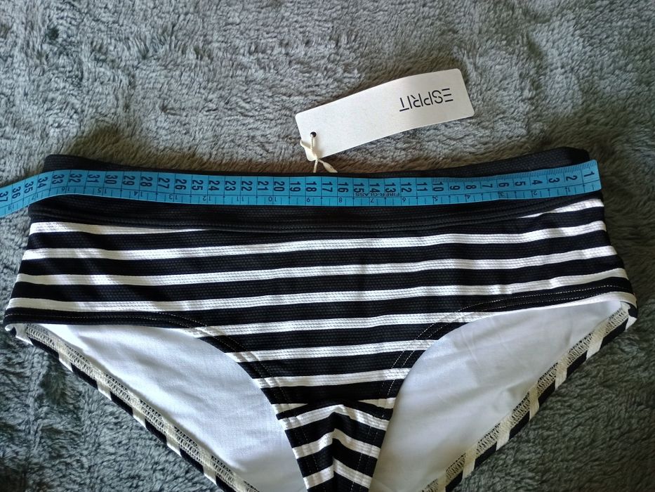 Dół od bikini Czarno białe pasy Esprit
