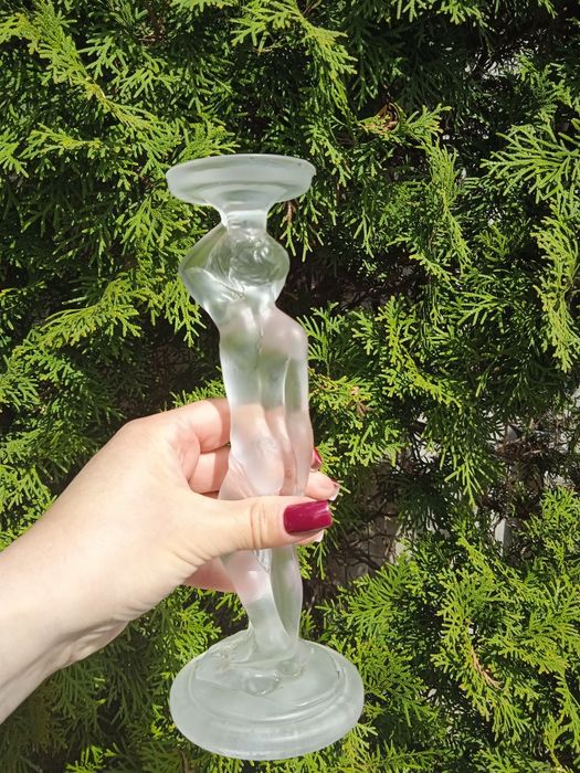 Подсвечник Гусь хрустальный завод