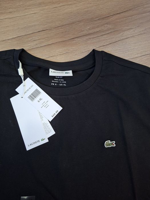 OKAZJA! Lacoste czarna koszulka XL – NOWA
