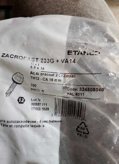 Wkręty farmerskie 6.5x35 RAL 6011