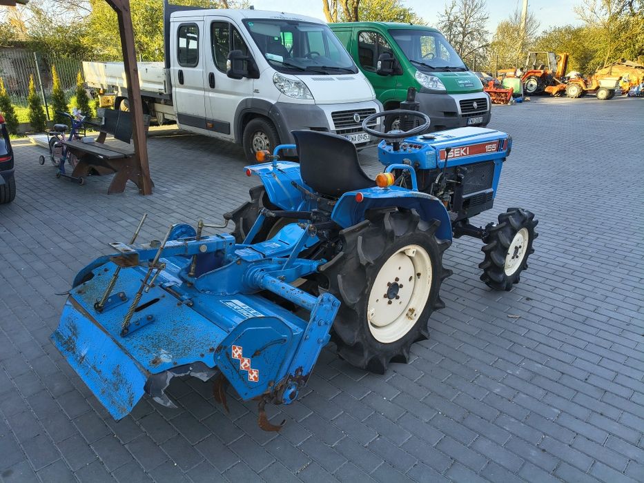 Mini Traktorek Iseki TX155 15km 3cylindry 4x4 z glebogryzarką 110cm Orginal