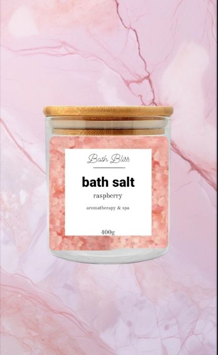 Сіль для вани з запахом малини