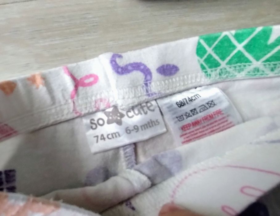 Zestaw legginsów dla dziewczynki r 74