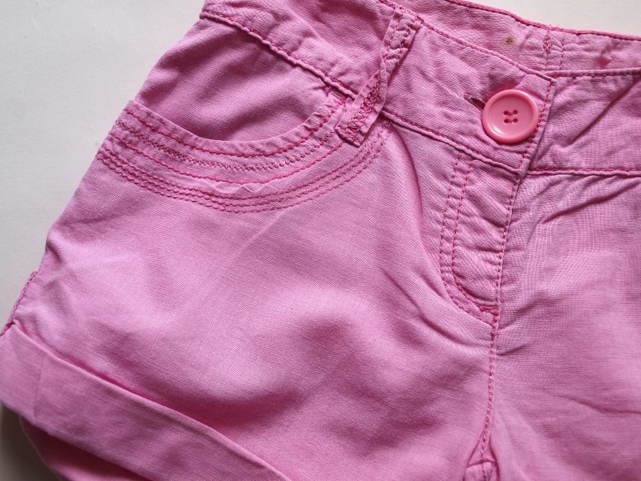 NEXT lniane krótkie spodenki szorty _146 / 152
