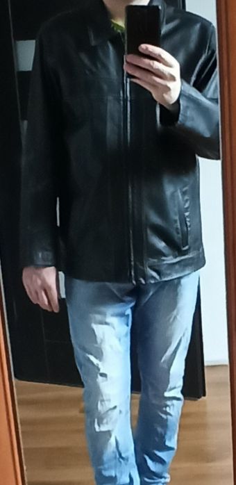 Kurtka skórzana czarna