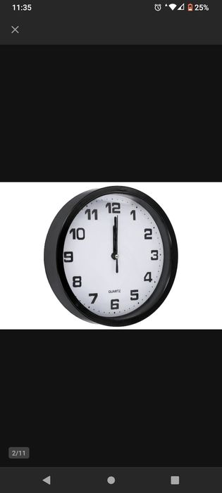 Zegar ścienny średnica 20 cm