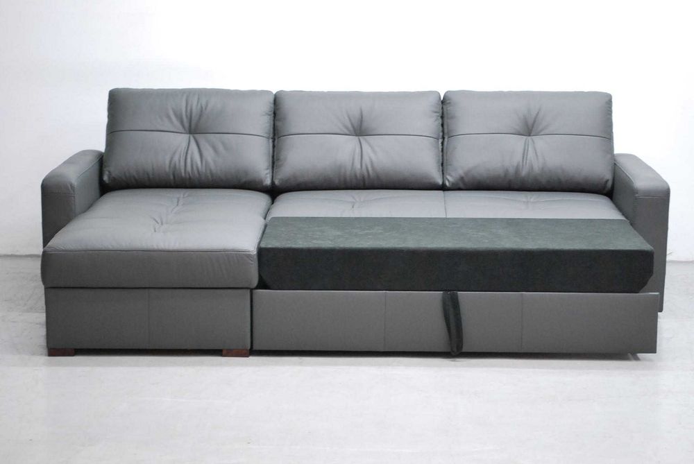 FAB 6492 skóra naturalna narożnik funkcja spania pojemnik rogówka sofa