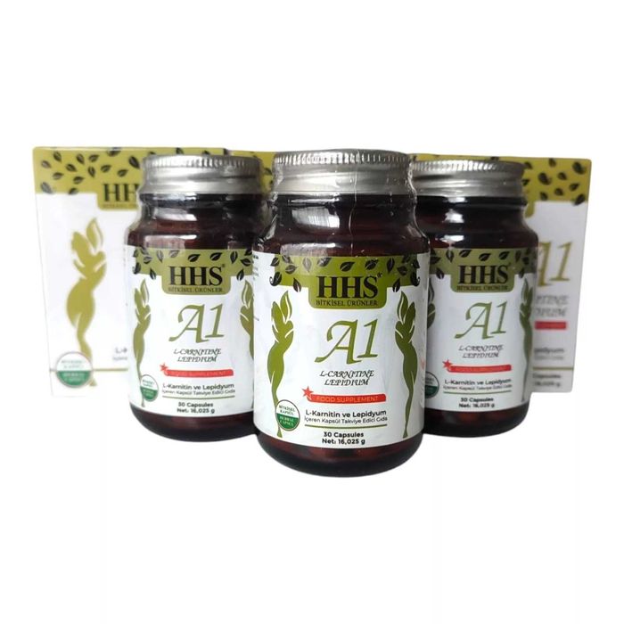 HHS A1 L-Carnitine Енергія та витривалість 30 капсул  3 Упаковки