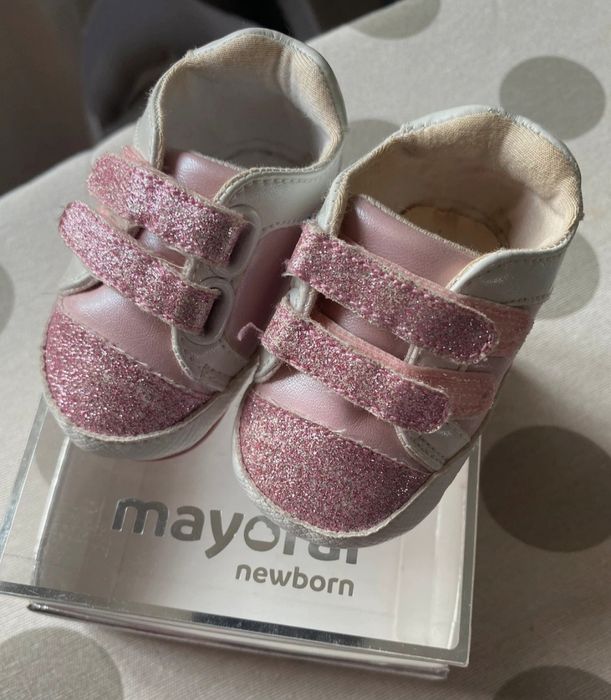 Mayoral - Ténis / Sapatilhas Bebé c/ Brilhantes Rosa - Tamanho 14/15
