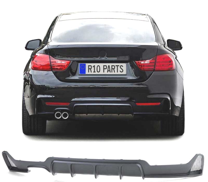 DIFUSOR TRASEIRO BMW F32 F33 F36 LOOK M PERFORMANCE SAIDA DUPLA ESQ