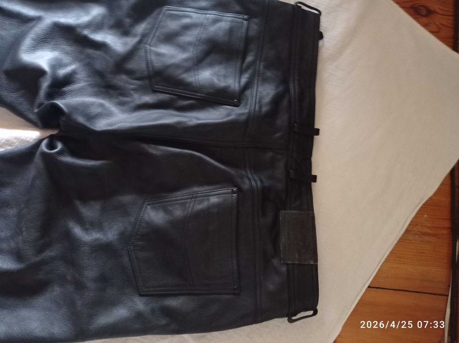 Spodnie męskie skórzane Vanucci r. 60 ładne