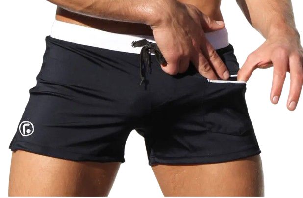 Męskie Kąpielówki Szorty z Kieszonką Spodenki Wiązane - XL