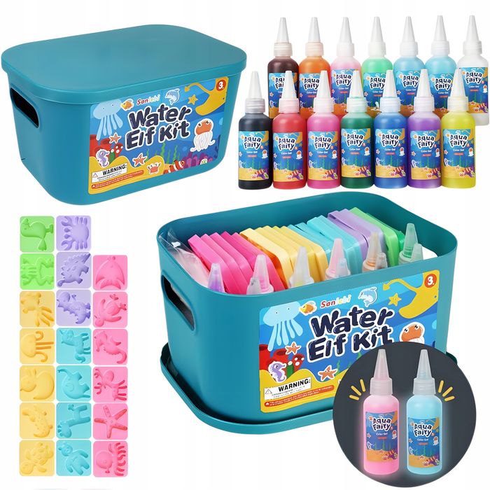 Sanlebi Aqua Fairy – zestaw żelów wodnych DIY 46 el. z foremkami